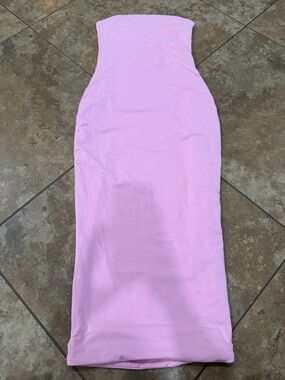 Meshki Strapless Midi Dress in Light Pink